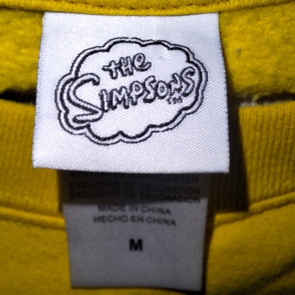 A Simpsons Yellow Embroidered Sweater In A Mens Medium. Pre-loved - Picture 5 of 11